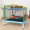 Trampolino KOMFOTTEU per bambini, 3 in 1, con altalena Anteprima dell’immagine prodotto 2