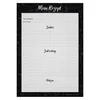 PRICARO Bloc de recettes "Doodles Black", A4, 25 feuilles, Voir les images du produit 2