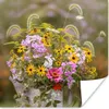 MuchoWow® Poster Blumen - Gießkanne - Farbe 75x75 cm - Wand Produktbild-Vorschau 1