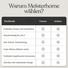 A comparison table highlighting the features of Meisterhome products versus other brands. Anteprima dell’immagine prodotto