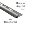 40x Viertelkreis Edelstahlschiene Fliesenschiene Produktbild-Vorschau 2