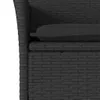 vidaXL Chaises de jardin avec coussins 2 pcs. noir poly Voir les images du produit 9