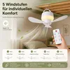 Camping Ventilator mit Lampe, Akku USB Ventilator für Produktbild-Vorschau 3