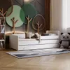 Lettino MAX BAR 70 x 140 cm con cassetto e colore: bianco Anteprima dell’immagine prodotto 2