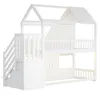 Flieks Etagenbett 90x200cm mit Led, Kinderbett Hausbett mit Produktbild-Vorschau 9