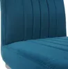 A close-up view of a turquoise-blue upholstered chair, showing the texture and stitching of the fabric on the seat and backrest. Anteprima dell’immagine prodotto
