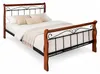 Homestyle4u 987, Metallbett 160x200 Schwarz Braun, Produktbild-Vorschau 2
