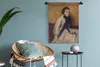 MuchoWow® Wandteppich Wandbehang Porträt einer Frau in Grau Produktbild-Vorschau 5