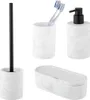 Schöner Wohnen Edelstahl WC-Garnitur Set Balatro Weiß Produktbild-Vorschau 1
