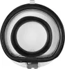 A close-up, top-down view of a clear plastic component with a black rubber seal, likely a part of a vacuum cleaner. Produktbild-Vorschau