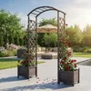 Arco di rose nero con fioriere, graticcio, griglia di Anteprima dell’immagine prodotto 1