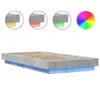 Möbel Bettgestell mit LED Betongrau 75x190 cm Holzwerkstoff Produktbild-Vorschau 7