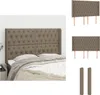 vidaXL Kopfteil mit Ohren Taupe 147x16x118/128 cm Stoff -  Produktbild-Vorschau 1