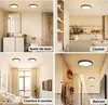 ZMH LED plafondlamp, zwart, plat model, 8W, 3000K (warm Productafbeelding-voorbeeld 9