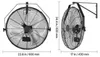 Ventilateur mural industriel SucceBuy 2x 120 W, 60 cm, Voir les images du produit 8