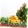 A Christmas-themed wooden train decoration set with gifts and a Christmas tree. Náhled obrázku produktu