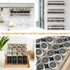6er Set Gewürzdosen, 120ml eckige Gewürzgläser aus Glas, Produktbild-Vorschau 5