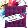 Vankúš na sedenie so 16-bodovým prešívaním 40x40 berry Náhľad obrázku produktu 1