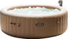 An inflatable hot tub filled with water and bubbles, shown from a slightly elevated side angle against a white background. Produktbild-Vorschau