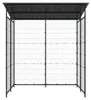 vidaXL Fahrradschuppen 190x190x222 cm Stahl Schwarz Produktbild-Vorschau 3