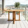 Eukalyptus Balkontisch oval klappbar - 120 x 70 cm - Garten Produktbild-Vorschau 9