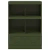 Highboard Olivgrün 67x39x95 cm Stahl Produktbild-Vorschau 6