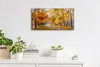 Dekor Leinwand Uhr Wandbilder 60x30 Gemälde Abstrakte Wald Produktbild-Vorschau 3