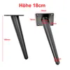 Sada 4 kusov nábytkových nôh, šikmé, 18 cm, čierne matné – Náhľad obrázku produktu 2