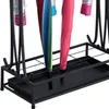 Umbrella Storage Rack Iron with Drip Tray 10 Holes 8 Hooks Náhled obrázku produktu 5