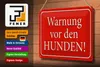Blechschild Hinweis 30x20cm Warnung vor den Hunden Produktbild-Vorschau 4