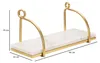 Mauro Ferretti Wandregal Marble Gold Weiß 40x16x18 cm Produktbild-Vorschau 6