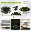 Collage showing how to fold a trampoline and where it can be stored. Náhľad obrázku produktu