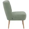 A side view of a light green armchair on a white background. Produktbild-Vorschau