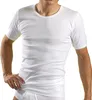 Herren kurzarm Shirt Rundhals weiß