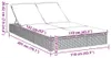 vidaXL Sonnenliege für 2 Personen mit Auflage Schwarz Poly Produktbild-Vorschau 7