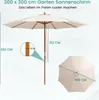 GOPLUS Sonnenschirm 300 cm, Balkonschirm beige, Produktbild-Vorschau 7