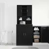 vidaXL Mobile lavatrice 2 pezzi effetto rovere nero Anteprima dell’immagine prodotto 4