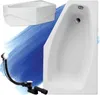 Badewanne Eckbadewanne 140x80 Rechts mit AcrylSchürze, Produktbild-Vorschau 6
