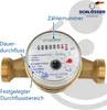 A water meter with labels pointing to different parts and features. Anteprima dell’immagine prodotto