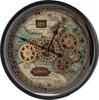 Formano XXL Wanduhr Weltkarte 58cm Metall Uhr mit Produktbild-Vorschau 1