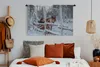 MuchoWow® Wandteppich Wandbehang Ein Rentier im Dorf des Produktbild-Vorschau 4