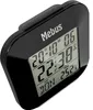 A black digital alarm clock with a display showing time, date, and temperature. Anteprima dell’immagine prodotto