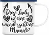 Trendation - Wunderschöne Mama Geschenk Emaille Tasse mit Produktbild-Vorschau 1