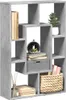 vidaXL Bücherregal Betongrau 63x20x90 cm Holzwerkstoff Produktbild-Vorschau 2