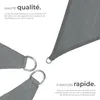 Voile d'ombrage triangulaire, gris - 4 x 4 x 4 m Voir les images du produit 3