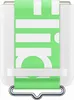 A close-up view of a white Samsung phone case with a green strap with white lettering. Produktbild-Vorschau