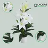 Lacers SMARAGDLINE künstliche Lilien weiß 65cm - Dekorative Produktbild-Vorschau 1