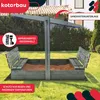 KOTARBAU® Sandkasten mit Dach 140x140 cm Holz mit Abdeckung Produktbild-Vorschau 2
