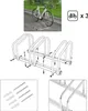 WOLTU Fahrradständer, aus Metall, für 3 Fahrräder, Silber, Produktbild-Vorschau 5