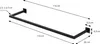 Obdélníkový věšák na zeď ML-Design, 30x110 cm, černý, z Náhled obrázku produktu 7